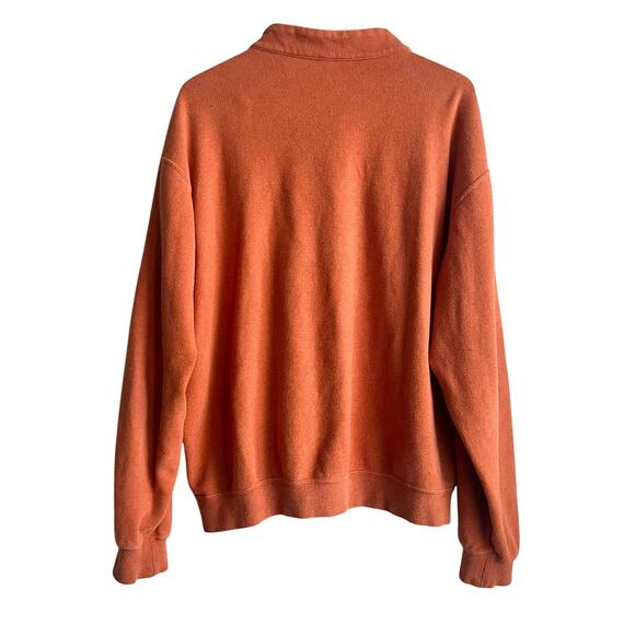 Peter Millar Orange Quarter Zip Wool Cashmere Sweater Size XXL 24x29 - Picture 3 of 5